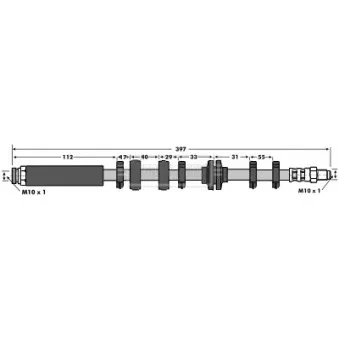 Flexible de frein BORG & BECK OEM 46423176