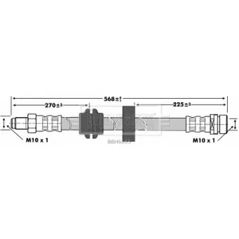 Flexible de frein BORG & BECK BBH6665 pour FORD MONDEO 1.8 i 16V - 115cv