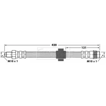 Flexible de frein BORG & BECK BBH6688 pour RENAULT MEGANE 1.6 16V - 107cv