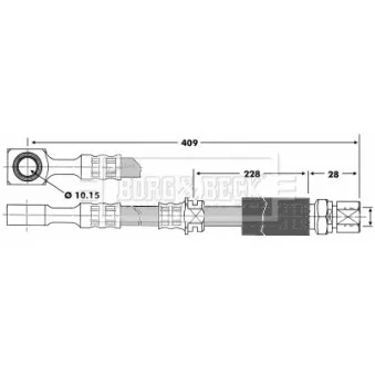 Flexible de frein BORG & BECK BBH6705 pour OPEL VECTRA 1.7 TD - 82cv