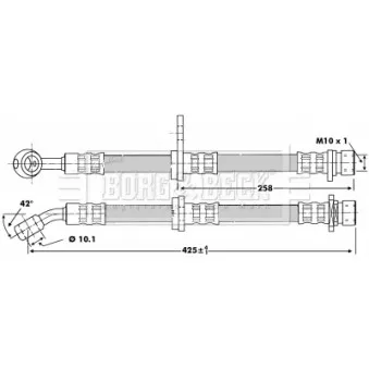 BORG & BECK BBH6744 - Flexible de frein