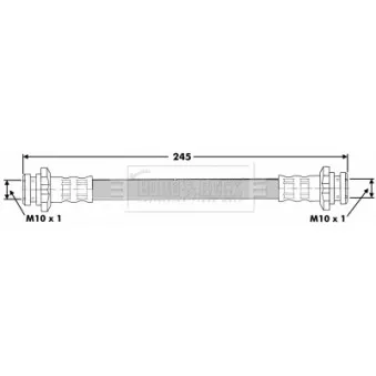 Flexible de frein BORG & BECK OEM 96528011