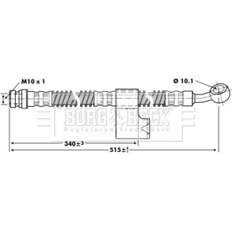 BORG & BECK BBH6799 - Flexible de frein