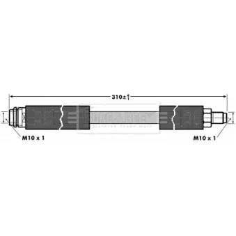 Flexible de frein BORG & BECK BBH6810 pour MERCEDES-BENZ CLASSE A A 160 CDI - 60cv