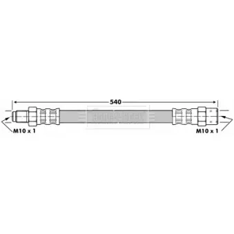 Flexible de frein BORG & BECK BBH6813 pour MERCEDES-BENZ VITO 110 CDI 2.2 - 102cv