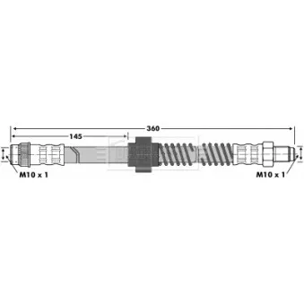 Flexible de frein BORG & BECK BBH6840 pour RENAULT KANGOO 1.5 DCI - 82cv