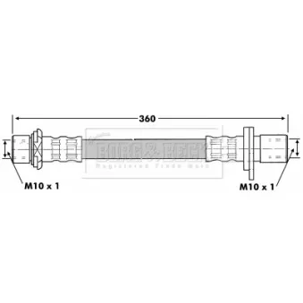 Flexible de frein BORG & BECK OEM 9008094016
