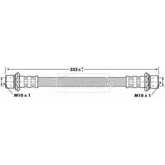 Flexible de frein BORG & BECK BBH6861 pour RENAULT CLIO 1.6 16V - 88cv