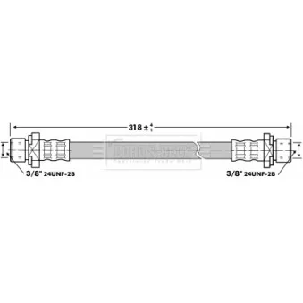 Flexible de frein BORG & BECK OEM 9094702809