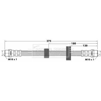 Flexible de frein BORG & BECK BBH6869 pour VOLKSWAGEN TRANSPORTER - COMBI 2.5 TDI - 151cv