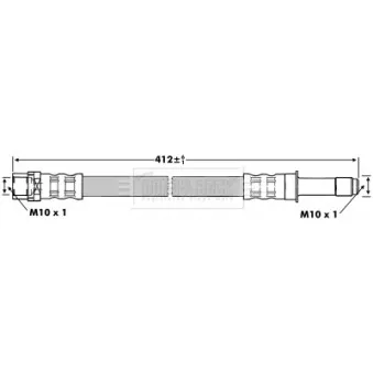Flexible de frein BORG & BECK BBH6884 pour MERCEDES-BENZ SPRINTER 211 CDI - 109cv