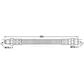 Flexible de frein BORG & BECK BBH6894