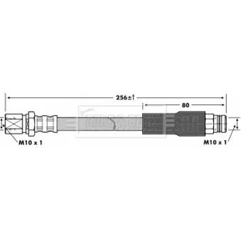 Flexible de frein BORG & BECK BBH6914 pour VOLKSWAGEN PASSAT 2.0 TDI - 170cv