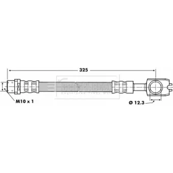 Flexible de frein BORG & BECK BBH6917 pour VOLKSWAGEN PASSAT 1.9 TDI 4motion - 115cv