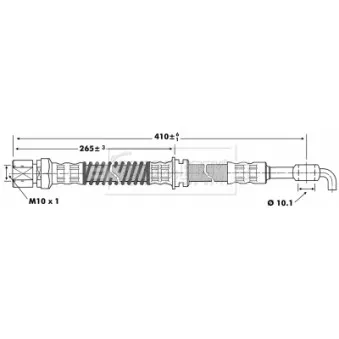 Flexible de frein BORG & BECK OEM 96335937