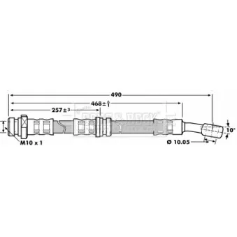 BORG & BECK BBH7007 - Flexible de frein