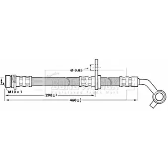 Flexible de frein BORG & BECK BBH7022
