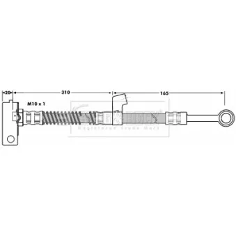 Flexible de frein BORG & BECK OEM 587321C000