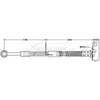 Flexible de frein BORG & BECK OEM 587321C050 Flexible de frein BORG & BECK OEM 587321C050