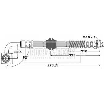 Flexible de frein BORG & BECK OEM 0K56A43990A