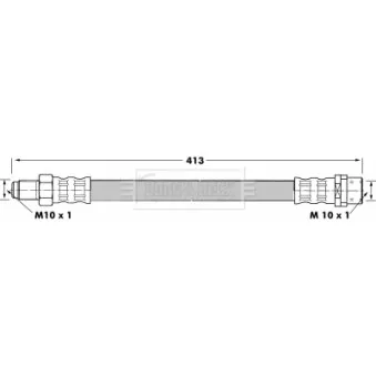 Flexible de frein BORG & BECK BBH7091 pour MERCEDES-BENZ CLASSE C C 180 - 129cv