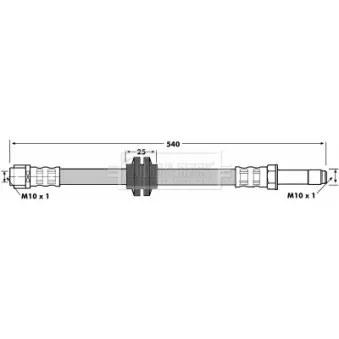 Flexible de frein BORG & BECK BBH7097 pour MERCEDES-BENZ VITO 109 CDI 2.2 - 95cv