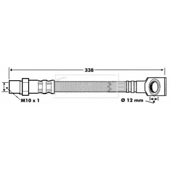 Flexible de frein BORG & BECK BBH7125 pour OPEL VECTRA 3.2 V6 - 211cv