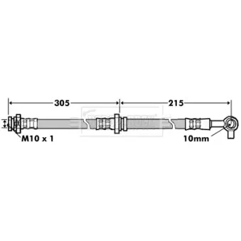 Flexible de frein BORG & BECK OEM 462108H30A