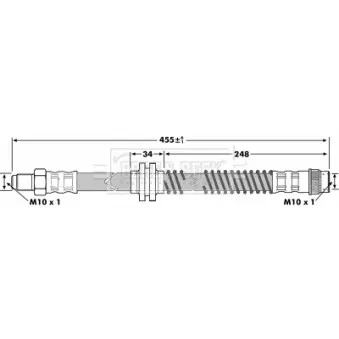 Flexible de frein BORG & BECK BBH7175 pour RENAULT SCENIC 1.5 DCI - 86cv