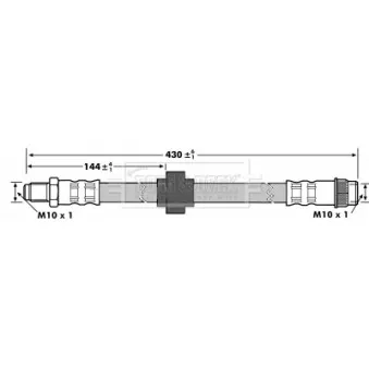Flexible de frein BORG & BECK BBH7177 pour RENAULT SCENIC 1.9 DCI RX4 - 101cv