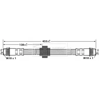 Flexible de frein BORG & BECK BBH7178 pour RENAULT SCENIC 2.0 16V RX4 - 139cv