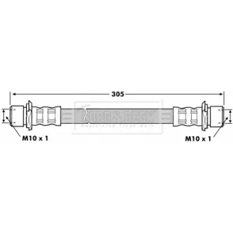 Flexible de frein BORG & BECK OEM 9008094A67