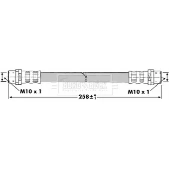 Flexible de frein BORG & BECK BBH7299 pour MERCEDES-BENZ SPRINTER 410 D 4x4 - 102cv