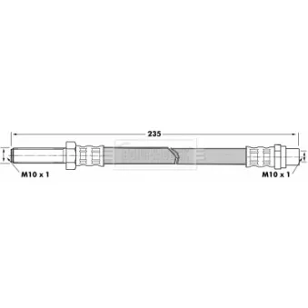 Flexible de frein BORG & BECK BBH7307 pour VOLKSWAGEN TRANSPORTER - COMBI 1.9 TDI - 105cv