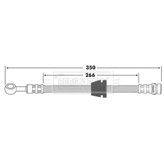 BORG & BECK BBH7352 - Flexible de frein