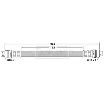 Flexible de frein BORG & BECK OEM 96534546