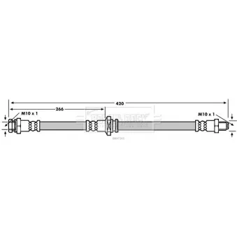 Flexible de frein BORG & BECK OEM 5155075F00