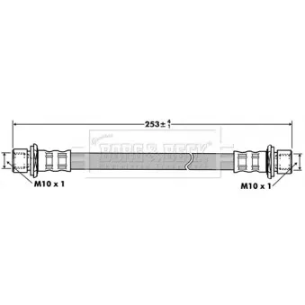 Flexible de frein BORG & BECK OEM 90947W2004