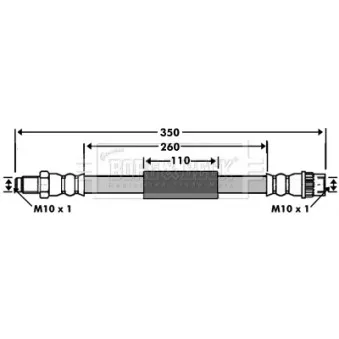 BORG & BECK BBH7512 - Flexible de frein