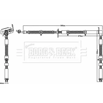 BORG & BECK BBH7532 - Flexible de frein