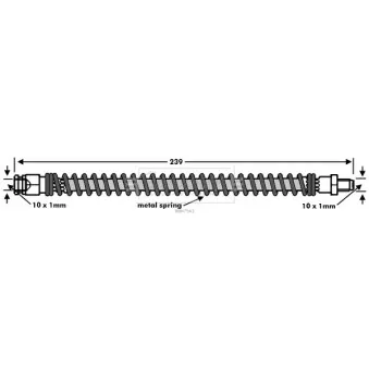 BORG & BECK BBH7543 - Flexible de frein