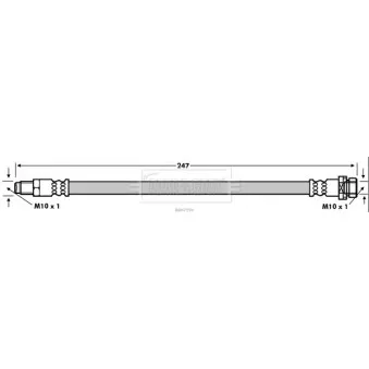 Flexible de frein BORG & BECK BBH7594 pour FORD TRANSIT 2.3 16V LPG [RWD] - 145cv