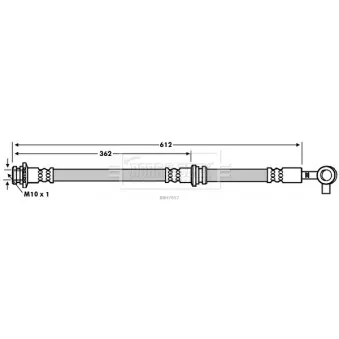 BORG & BECK BBH7657 - Flexible de frein