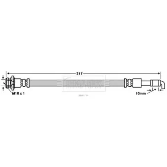 Flexible de frein BORG & BECK OEM 462101KA0B