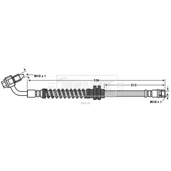 Flexible de frein BORG & BECK BBH7738 pour OPEL INSIGNIA 2.0 CDTI - 160cv