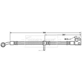 BORG & BECK BBH7753 - Flexible de frein