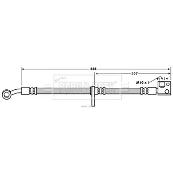 BORG & BECK BBH7754 - Flexible de frein