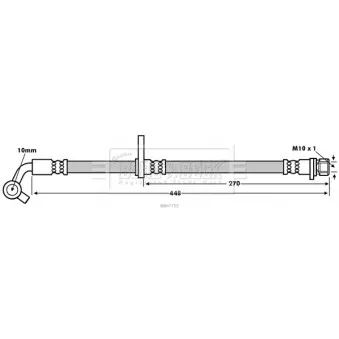 Flexible de frein BORG & BECK OEM 01466S9A000