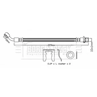 BORG & BECK BBH7757 - Flexible de frein