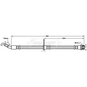 BORG & BECK BBH7768 - Flexible de frein